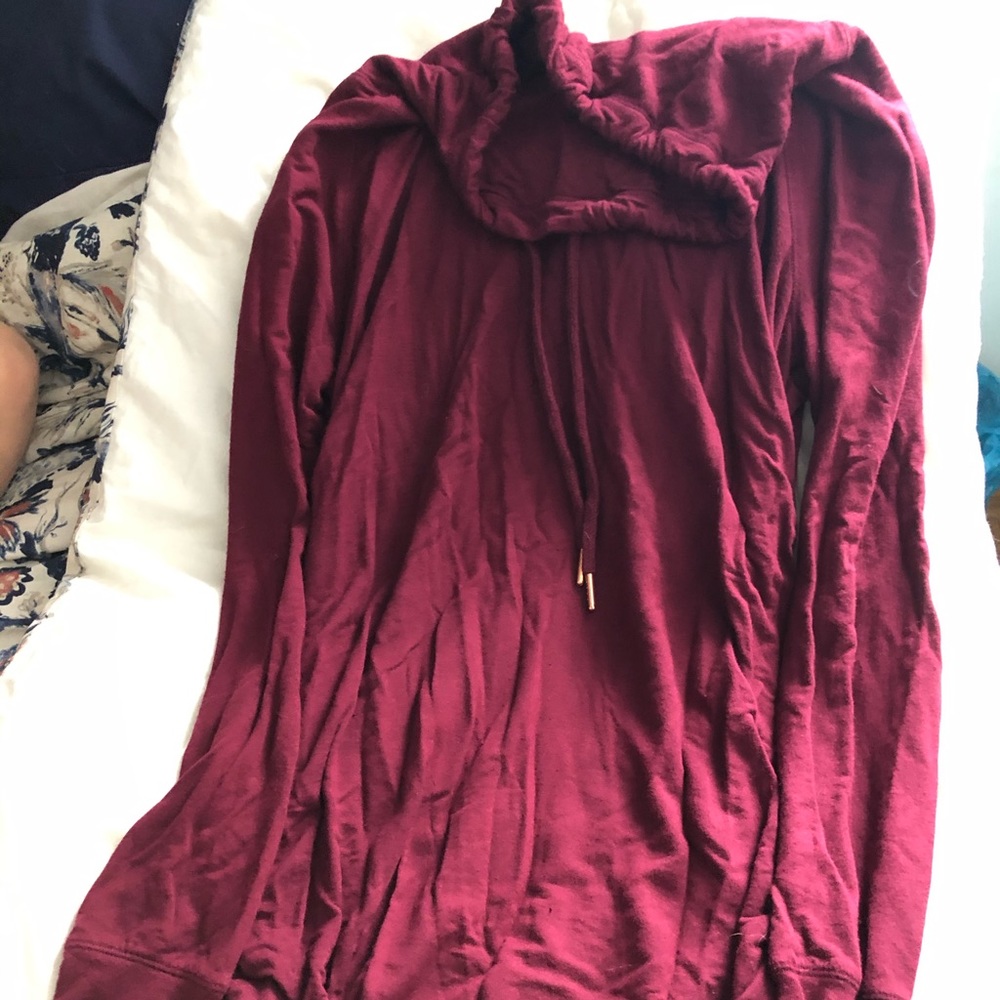 Cowl neck maternity sweatshirt